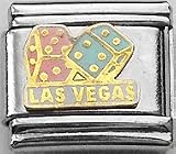 Clearly Charming Pink and Blue Las Vegas Italian Charm