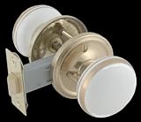 2 3/8 inch White w/ Gold Porcelain - Privacy Set