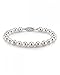14K Gold 7-8mm Round White Freshwater Cultured Pearl Bracelet - AAA Quality