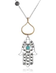 Lucky Brand "Fond Yearning" Two-Tone Hamsa Pendant Necklace, 28.5"