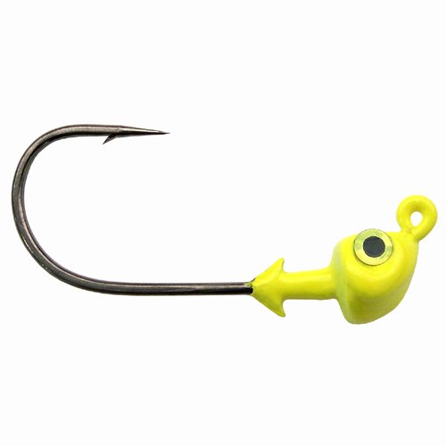 Strike King Saltwater Flats Jig Head Bait (Chartreuse, 