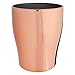 mDesign Modern Round Metal Small Trash Can Wastebasket, Garbage Container Bin for Storing and Holding Waste in Bathroom, Kitchen, Home Office, Craft Room, Laundry Room - Solid Steel - Rose Gold