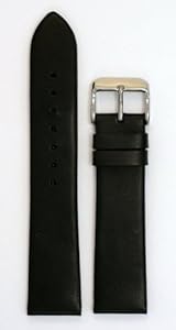 Men Classic Glove Leather Watchband Black 20mm Watch Band