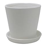 インテリアポット　タリーズ　ラウンド　ホワイト　11cm　皿付　4個入り ／植木鉢