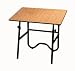 Alvin Onyx Folding Drafting Table, Black Base, 30in x 42in Woodgrain Top, Rounded Corners