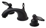 Danze D302450BS Tiburon Widespread Double Handle Faucet with Lever Handles, Black Satin