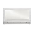 Entry Mirror with Hooks - White