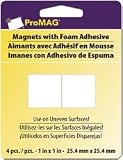 Magnetic Specialty Mega Strong Magnetic Squares w/Foam Adhesive 1