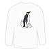 Long Sleeve T-shirt with emperor, penguin, seabird, antarctic Large White