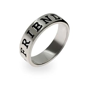 Friend Sterling Silver Friendship Ring Size 5 (Sizes 5 6 7 8 9 Available): Eve's Addiction: Jewelry