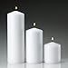 Light In The Dark White Pillar Candle Variety Set - 3 Unscented Pillar Candles - Set includes 3