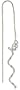 Sterling Silver Italian Thread Earrings with Spiral drop total length 5" Long