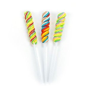 Twisty Rainbow Candy Lollipops (1 dz)