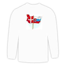 Long Sleeve T-shirt with international, Denmark, flags
