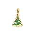 14 Karat Gold, Enameled Christmas Tree Pendant