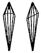 Swarovski Strass Crystal Cone With Lazer Logo Etched 76mm # 8950-3011-76 Set of 10pc