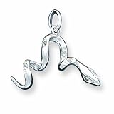 Sterling Silver Cz Snake Charm