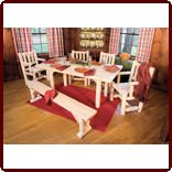 Rustic Cedar 6 Piece Dining Room Table Set