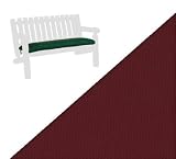 4' Natural Cedar Outdoor Patio Bench or Swing Cushion - Burgundy