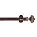 Classic Home Square Drapery Rod - Mahogony Wood (4')