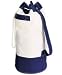 Laundry Bag - Canvas Duffle (Natural/Navy) (32