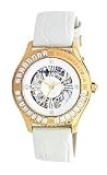 BCBGMAXAZRIA Crystal Collection Automatic Silver Skeleton Dial Women's watch #BG6330