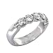 1.24 ct ROUND 5 DIAMOND STYLE WEDDING BAND made in 14K WHITE GOLD
