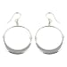 Hoop Earrings For Women Sterling Silver Handmade Jewellery India 2.5 Inches