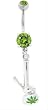 DANGLING SILVER BONG BELLY RING