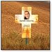 Cross Memorial Grave Marker - YOU Customize it - 16" x 22" overall