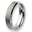 Beveled Edge Brushed & Polished Tungsten Carbide Ring (6.0 mm) - Sizes 6-13