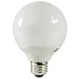 15 Watt - 60 W Equal - Warm White 2700K - CFL Light Bulb - G30 Globe - Energy Miser FE-G30A-27K