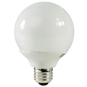 15 Watt - 60 W Equal - Warm White 2700K - CFL Light Bulb - G30 Globe - Energy Miser FE-G30A-27K