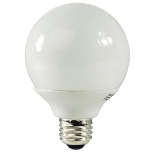 15 Watt - 60 W Equal - Warm White 2700K - CFL Light Bulb - G30 Globe - Energy Miser... by 