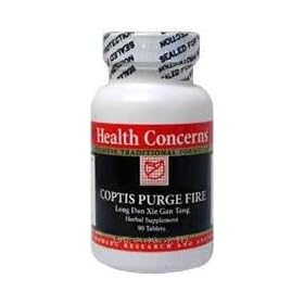 Health Concerns Coptis Purge Fire - 90 Tablets