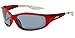 X Loop Kids Athletic Sport Designer Fashion Sunglasses with UV400 Lens - Available in Black with Blue, Silver or Red Flames- Includes Custom Branded Microfiber Pouch & Cleaning Cloth