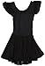 Capezio Big Girls' Flutter-Sleve Dress Leotard,Black,L (12-14)