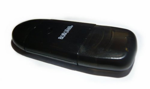 BoBoTECHNIC USB 2.0 6-in-1 Memory Card Reader Writer for SD SDHC MiniSD MMC rsMMC (Black Scratches Style)