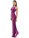 PattyBoutik Women's Crewneck Halter Side Slit Maxi Dress