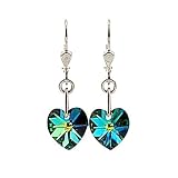 Little Heart Earrings Greens Petrol