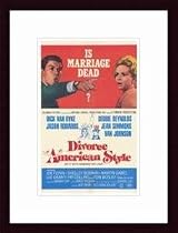 Divorce American Style, Art Poster with Wood Frame, poster size: 11" x 17"