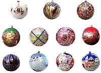 ShalinCraft Christmas Present - Paper Mache Balls Diameter : 3 inches