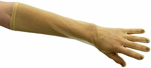 Sheer Over the Elbow Length Nylon Gloves, Buttercup