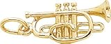 Cornet, Gold Plated Silver Charm by Rembrandt Charms