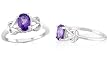 Oval Cut Amethyst Ring Sterling Silver