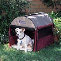 Childrens Toyshop  Pet Supplies : Petmate Portable Pet Home Medium, Khaki/Maroon