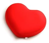 Mogu Big Heart 20 by 24-Inch Decorative Pillow, Red