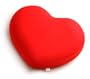 Mogu Big Heart 20-by-24-Inch Decorative Pillow, Red