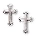 Sterling Silver Cross Pierced Earrings
