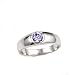 Sterling Silver Baby Ring with Alexandrite CZ - Sizes: 1-4